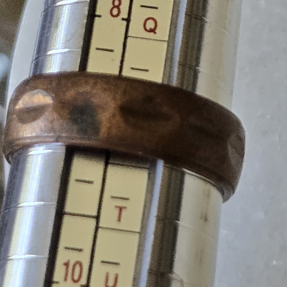 Solid Copper Stamped Men's Ring Possibly 1930's - image 5